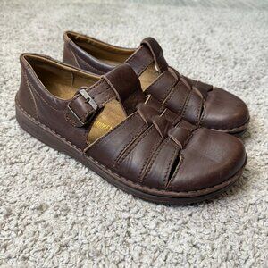 Birkenstock Mens Madeira Brown Leather Fisherman Sandals Size 46 EU 13 US